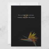 Vogel van de uitnodiging voor het huwelijk van Par (Achterkant)