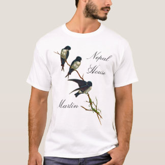 vogel van het Nepal House Martin door Gould T-shirt