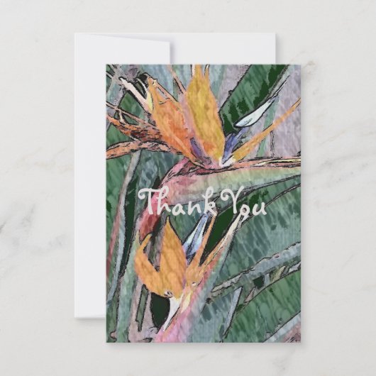 Vogel van het Paradijs Bedankkaart (Voorkant)