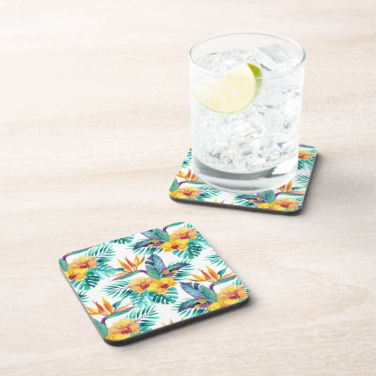 Vogel van het paradijs en het orchidee bier onderzetter (Rechterzijde)