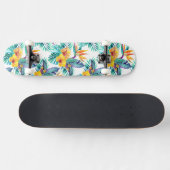 Vogel van het paradijs en het orchidee skateboard (Horizontaal)