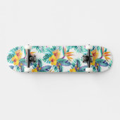 Vogel van het paradijs en het orchidee skateboard (Horizontaal)