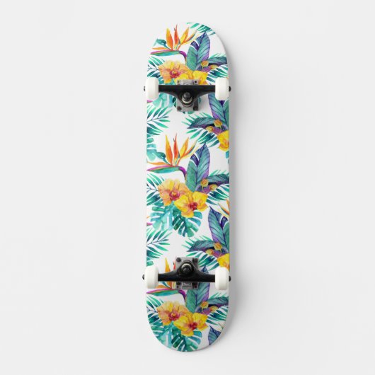 Vogel van het paradijs en het orchidee skateboard (Voorkant)