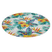 Vogel van het paradijs en het orchidee snijplank (Hoek)