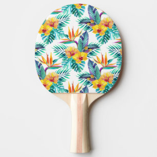 Vogel van het paradijs en het orchidee tafeltennisbatje