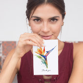 Vogel van het paradijs exotische bloem aanpasbaar briefkaart
