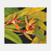 Vogel van het Paradijs Fleece Deken (Voorkant (Horizontaal))