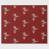 Vogel van het Paradijs Floral Wrapping Paper Cadeaupapier (Vlak)