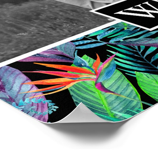 Vogel van het paradijs | Foto en Initiaal toevoege Poster (Hoek)