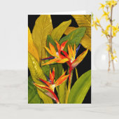 Vogel van het Paradijs Kaart (Gele Bloem)