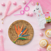 Vogel van het Paradijs op Wicker Papieren Bordje (Feest)