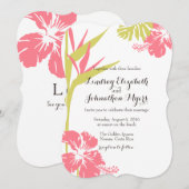 Vogel van het Paradijs Tropische Bloemen Huwelijks Kaart (Voorkant / Achterkant)