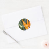 Vogel van het paradijselijk huwelijk ronde sticker (Envelop)