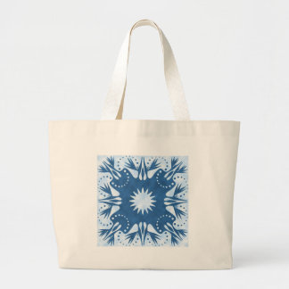 Vogel van het Paradise Hawaiian Quilt Block Grote Tote Bag