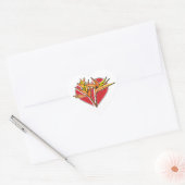 Vogel van het Paradise Heart Hart Sticker (Envelop)