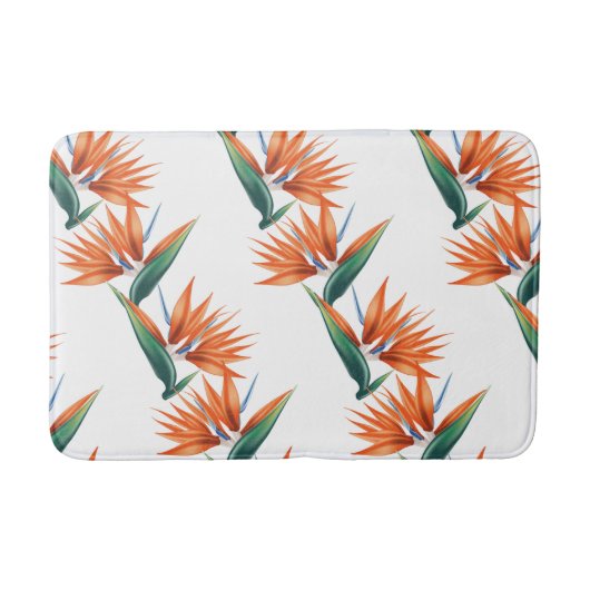 Vogel van paradijs, exotische strelitzia-bloem badmat (Voorkant)