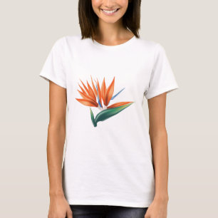 Vogel van paradijs, exotische strelitzia-bloem t-shirt