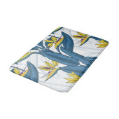 Vogel van paradijse bloemen op wit badmat (Gekanteld)