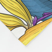 Vogel van paradijse bloemen op wit fleece deken (Hoek)