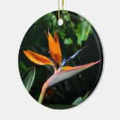 Vogel van paradijssierplant keramisch ornament (Links)