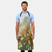 Vogel van Paradise Allover Print Schort (Gedragen)