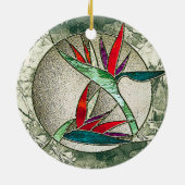 Vogel van Paradise Glass Art Ornament (Achterkant)