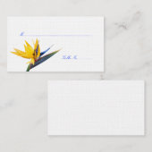 Vogel van Paradise Wedding Reception Escort Cards Plaatskaartje (Voorkant / Achterkant)