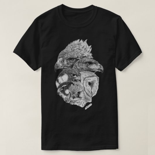 Vogel van roofinkt t-shirt (Design voorkant)