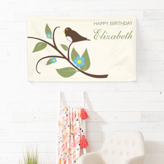 Vogel Verjaardag Spandoek (Insitu)