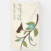 Vogel Verjaardag Spandoek (Verticaal)