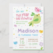 Vogel Verjaardag Uitnodiging (Voorkant)