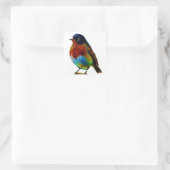 vogel vierkante sticker (Tas)