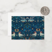  vogel William Morris floral Birds art Blank Notitiekaartje (Voorkant / Achterkant in situ)