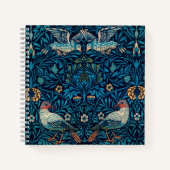  vogel William Morris florale kunst Notitieboek (Voorkant)