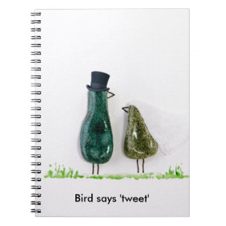 Vogel zegt 'tweet' notitieboek