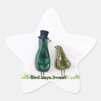 Vogel zegt 'tweet' ster sticker