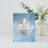 Vogel "Zo geliefd" gedicht Briefkaart (Staand voorkant)