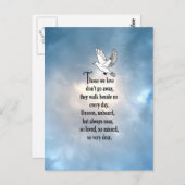 Vogel "Zo geliefd" gedicht Briefkaart (Voorkant / Achterkant)