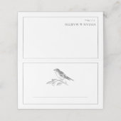 vogel zwart en wit blanco bruiloft (Buitenkant ongevouwen)