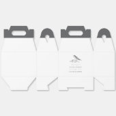  vogel zwart-wit bruiloft bedankdoosjes (Ongevouwen)