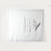  vogel zwart-wit bruiloft wandkleed (Voorkant (horizontaal))