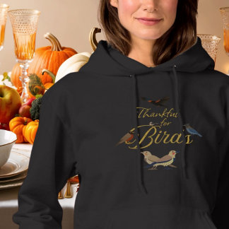 Vogelaar's Thanksgiving Dankbaar voor vogels grijs Hoodie