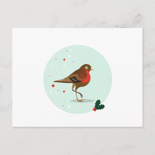 Vogelafbeelding - Winterkleuren Briefkaart (Voorkant)