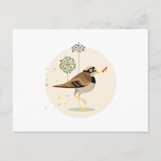 Vogelafbeelding - zomerkleuren briefkaart