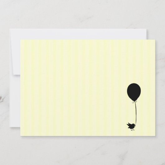 Vogelballonnen en Baby Kaart (Achterkant)