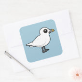 vogelbare ivoormeeuw vierkante sticker (Envelop)
