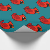 vogelbare noordelijke kardinaal cadeaupapier (Hoek)