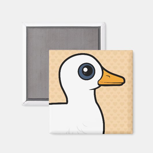 Vogelbare Pekin Duck Magneet (Voorkant / Achterkant)