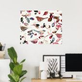  vogelbehangpapier poster (Thuiskantoor)