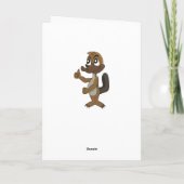 Vogelbekdier cartoonistische wenskaart kaart (Achterkant)